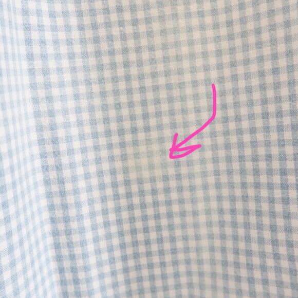 Vintage Gingham Straight Leg Pants Blue Checked Petite Medium - Picture 5 of 8